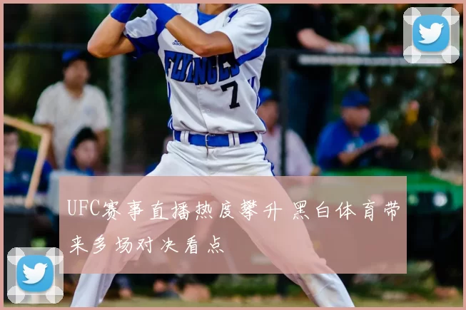 UFC赛事直播热度攀升 黑白体育带来多场对决看点